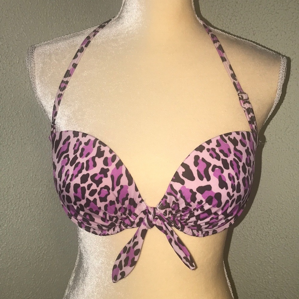 Victoria’s Secret Purple Leopard Swim Bikini Top